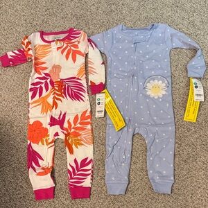 Carter’s Girl 12 Month Footless Sleeper Set NWT